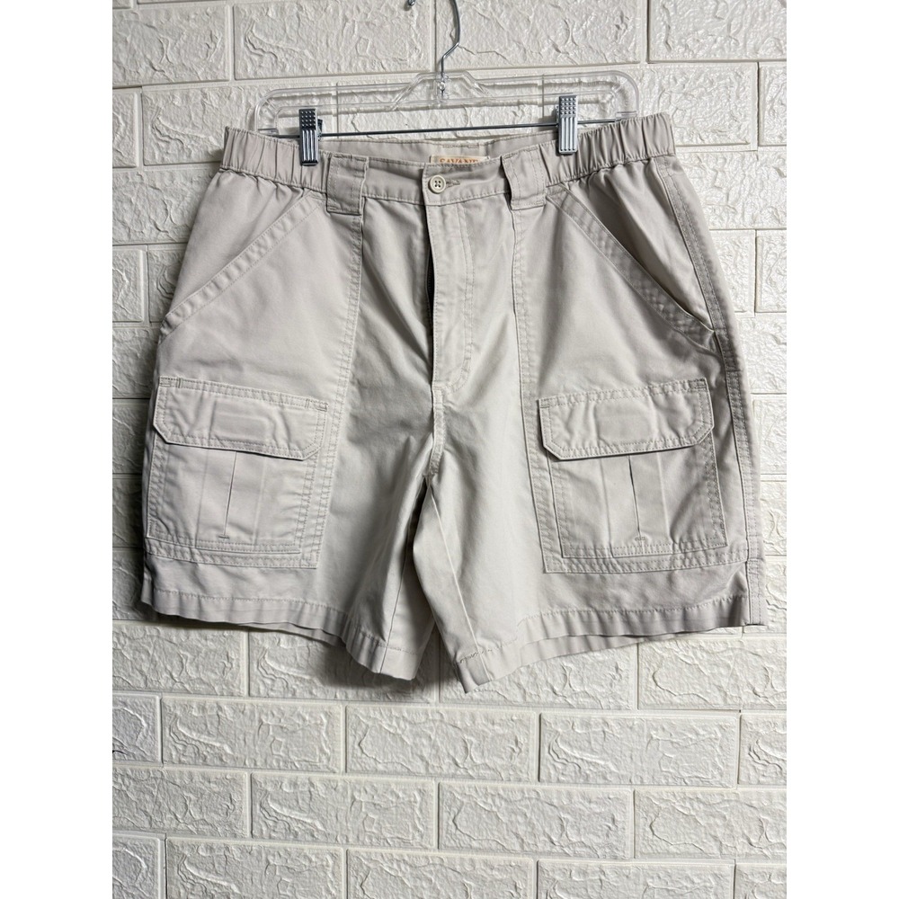 Savane Unplugged Cargo Shorts Men 32 Beige Gorpcore Utility Outdoor 8in Inseam